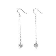 Load image into Gallery viewer, 925 Sterling Silver Diamond Trouser Earrings with Cubic Zircon