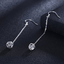 Load image into Gallery viewer, 925 Sterling Silver Diamond Trouser Earrings with Cubic Zircon