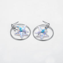 Load image into Gallery viewer, 925 Sterling Silver Star Earrings with Austrian Element Crystal