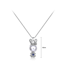 Load image into Gallery viewer, Cute Rabbit Pendant with Fashion Pearl and Austrian Element Crystal and Necklace - Glamorousky