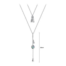 Load image into Gallery viewer, 925 Sterling Silver Badminton Pendant with Austrian Element Crystal and Necklace - Glamorousky