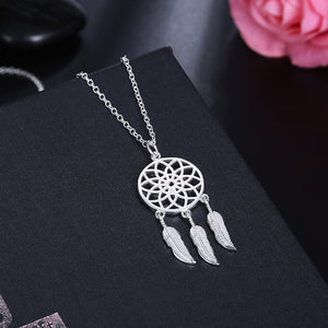 Fashion Feather Pendant with Necklace