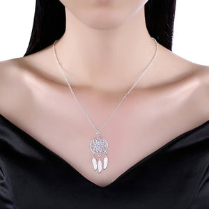 Fashion Feather Pendant with Necklace