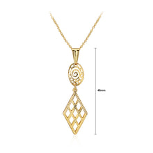 Load image into Gallery viewer, Simple Golden Geometric Openwork Pendant with Necklace