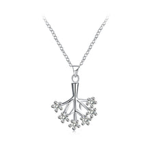 Load image into Gallery viewer, Simple Tree Pendant with Austrian Element Crystal and Necklace