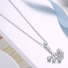 Load image into Gallery viewer, Simple Tree Pendant with Austrian Element Crystal and Necklace