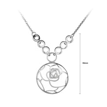 Load image into Gallery viewer, Elegant Flower Pendant with Austrian Element Crystal and Necklace