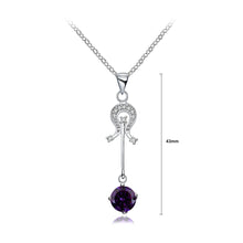 Load image into Gallery viewer, Simple Violin Pendant with Purple Austrian Element Crystal and Necklace