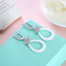 Load image into Gallery viewer, 925 Sterling Silver Elegant Butterfly Earrings with Cubic Zircon - Glamorousky