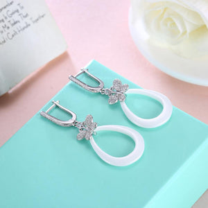 925 Sterling Silver Elegant Butterfly Earrings with Cubic Zircon - Glamorousky