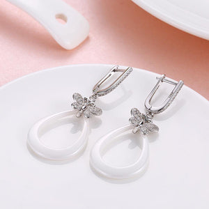 925 Sterling Silver Elegant Butterfly Earrings with Cubic Zircon - Glamorousky