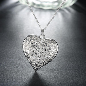 Simple Hollow Heart Pendant with Necklace - Glamorousky
