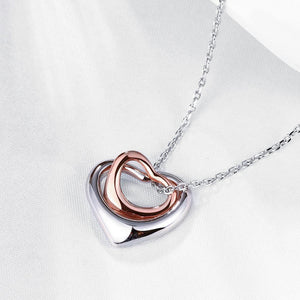 Sweet Hollow Heart Pendant with Necklace - Glamorousky