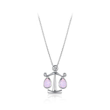 Load image into Gallery viewer, 925 Sterling Silver 12 Constellation Libra Pendant Necklace with Austrian Element Crystal - Glamorousky