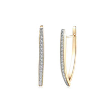 Load image into Gallery viewer, Romantic Plated Champagne Gold Single Earrings with Cubic Zircon - Glamorousky