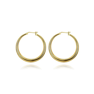 Popular Plated Gold Round Earrings - Glamorousky