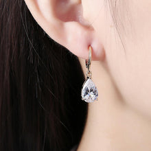 Load image into Gallery viewer, Sparkling Plated Champagne Gold Water Drop Earrings with Cubic Zircon - Glamorousky