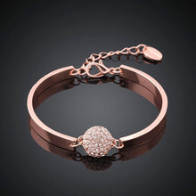 Load image into Gallery viewer, Fashion Plated Rose Gold Round Bracelet with Austrian Element Crystal - Glamorousky