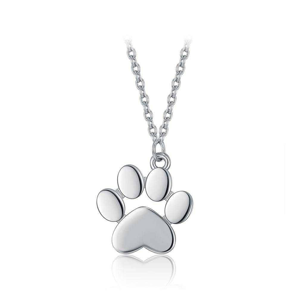 925 Sterling Silver Cute Cat Claw Pendant with Necklace - Glamorousky
