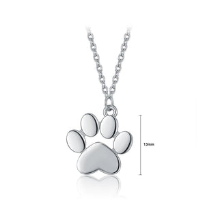 925 Sterling Silver Cute Cat Claw Pendant with Necklace - Glamorousky