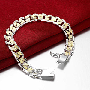 Fashion Geometric Two-Tone Side Bracelet For Men - Glamorousky