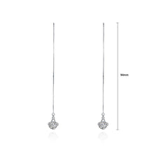 Load image into Gallery viewer, 925 Sterling Silver Sparkling Simple Fashion Long Tassel Earrings and Ear Wire with Whit Cubic Zircon - Glamorousky