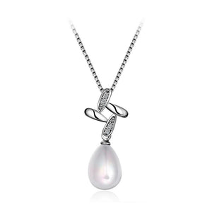 Elegant Fashion Simple Whit Pearl  Pendant and Necklace - Glamorousky