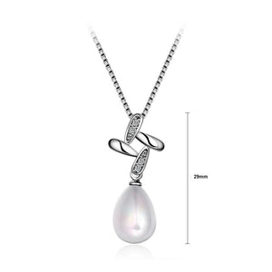 Elegant Fashion Simple Whit Pearl  Pendant and Necklace - Glamorousky