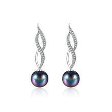 Load image into Gallery viewer, Elegant Sparkling Fashion Black Pearl Earrings with Austrian Element Crystal - Glamorousky