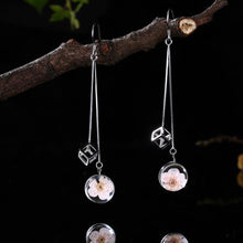 Load image into Gallery viewer, 925 Sterling Silver Elegant Sweet and Romantic Flower Long Tassel Earrings - Glamorousky