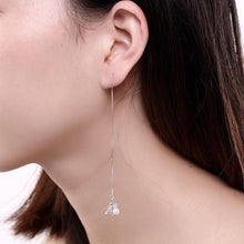 Load image into Gallery viewer, 925 Sterling Silver Elegant Fashion Eiffel Tower Long Pearl Earrings and Ear Wire - Glamorousky
