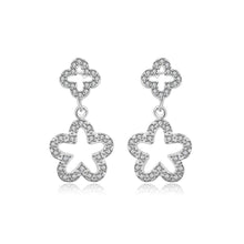Load image into Gallery viewer, Elegant Sparkling Flower Earrings with Austrian Element Crystal - Glamorousky