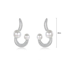 Load image into Gallery viewer, Elegant Fashion Pearl Earrings with Austrian Element Crystal - Glamorousky