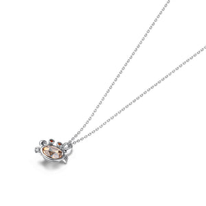 925 Sterling Silver Fashion Cancer Pendant with Austrian Element Crystal and Necklace