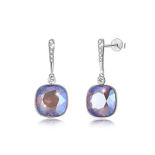 Load image into Gallery viewer, 925 Sterling Silver Elegant Fashion Simple Sparkling Multicolor Austrian Element Crystal Earrings - Glamorousky