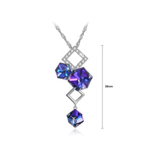 Load image into Gallery viewer, 925 Sterling Silver Elegant Fashion Geometric Cube and Square Pendant Necklace with Cubic Zircon - Glamorousky