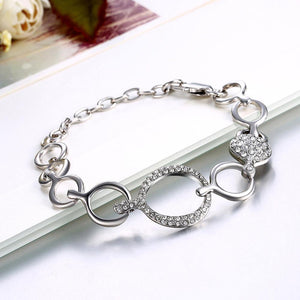 Simple Circle Bracelet with Austrian Element Crystal - Glamorousky