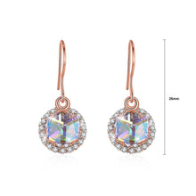 Load image into Gallery viewer, 925 Sterling Silver Fashion Sparkling Round and Cube Austrian Element Crystal Earrings - Glamorousky
