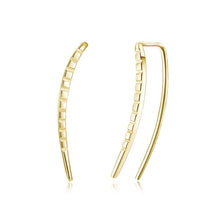 Load image into Gallery viewer, 925 Sterling Silver Plated Champagne Gold Simple Straight Earrings - Glamorousky