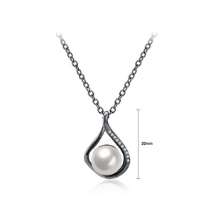 Elegant Water Drop-shaped Pearl Pendant with Necklace - Glamorousky