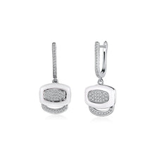 Load image into Gallery viewer, 925 Sterling Silver Elegant Geometric Earrings with Austrian Element Crystal - Glamorousky