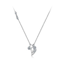 Load image into Gallery viewer, 925 Sterling Silver Elegant Fashion Angel Wings Pendant Necklace with Austrian Element Crystal - Glamorousky