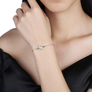 925 Sterling Silver Simple Elegant Fashion Cubic Zircon Bracelet - Glamorousky