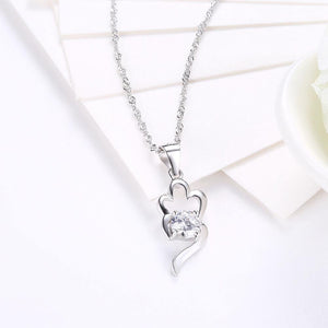 925 Sterling Elegant Simple Hollow Out Flower Pendant Necklace with Cubic Zircon - Glamorousky
