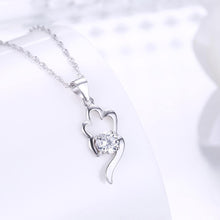 Load image into Gallery viewer, 925 Sterling Elegant Simple Hollow Out Flower Pendant Necklace with Cubic Zircon - Glamorousky