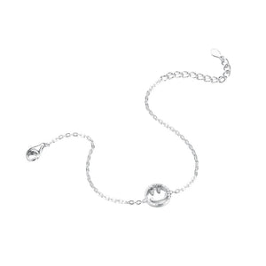 925 Sterling Silver Fashion Smiley Bracelet