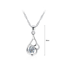 Load image into Gallery viewer, 925 Sterling Silver Elegant Simple Fashion Hollow Out Flower Pendant Necklace with Cubic Zircon - Glamorousky
