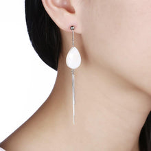 Load image into Gallery viewer, 925 Sterling Silver Elegant Romantic Fashion Shell Long Tassel Earrings - Glamorousky