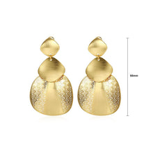 Load image into Gallery viewer, Romantic Elegant Fashion Gold Plated Hollow Out Geometric Sqaure and Trapezoid Earrings - Glamorousky