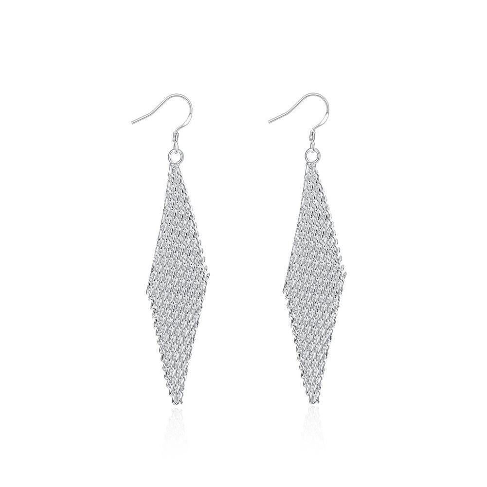 Simple Romantic Fashion Geometric Diamond Earrings - Glamorousky